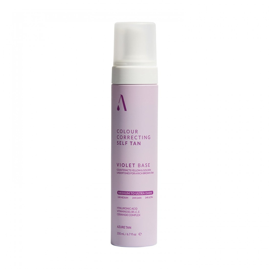 [71812] Azure Tan | Self tan mousse dark to ultra dark - Violet base (medium to ultra dark)